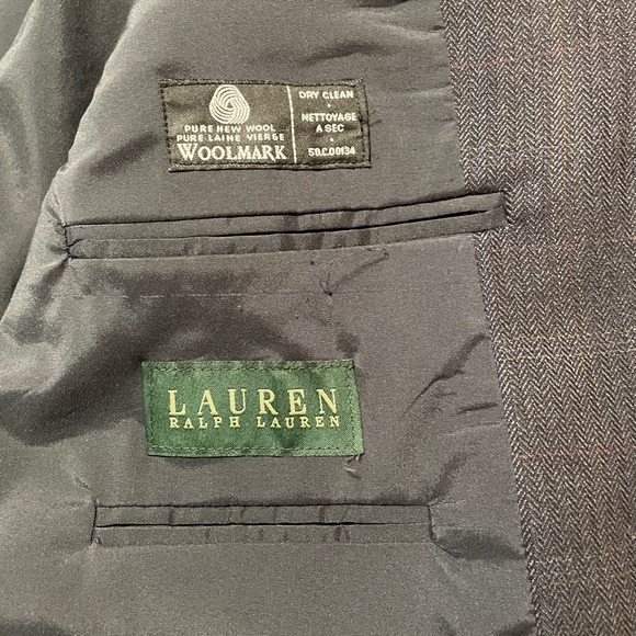 Men’s Ralph Lauren Wool Sport Coat / Blazer size 42R color dark grey. - Picture 5 of 11